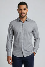 CAMISA MANGA LONGA SLIM FIT MAQUINETADO BAMBU