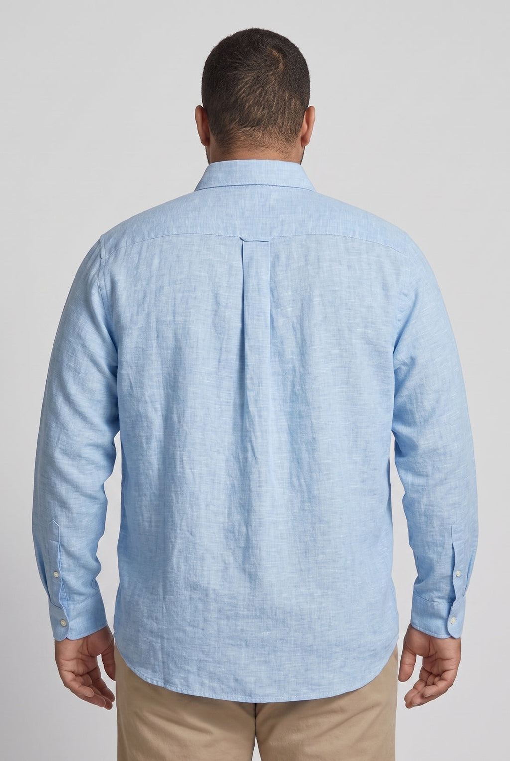 CAMISA MANGA LONGA PLUS SIZE LINHO