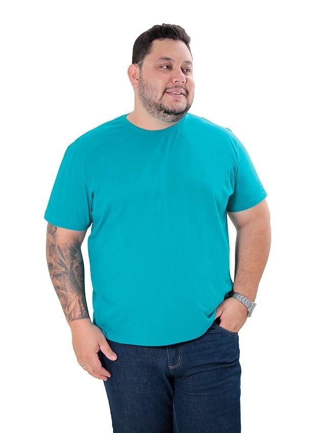 CAMISETA BÁSICA GOLA REDONDA LISA PLUS