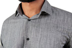 CAMISA SOCIAL MASCULINA MANGA LONGA SLIM FIT FLAMÊ PRETO