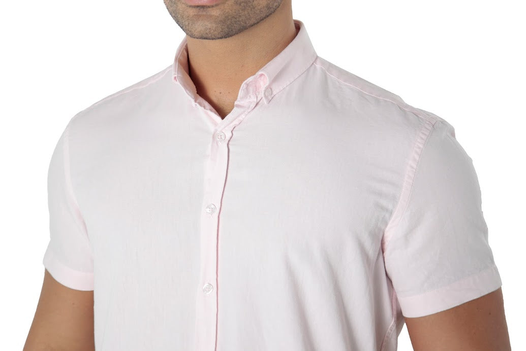 CAMISA MANGA CURTA SLIM FIT OXFORD BUTTON DOWN