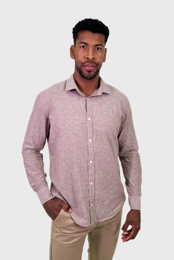 CAMISA MANGA LONGA LINHO SLIM FIT