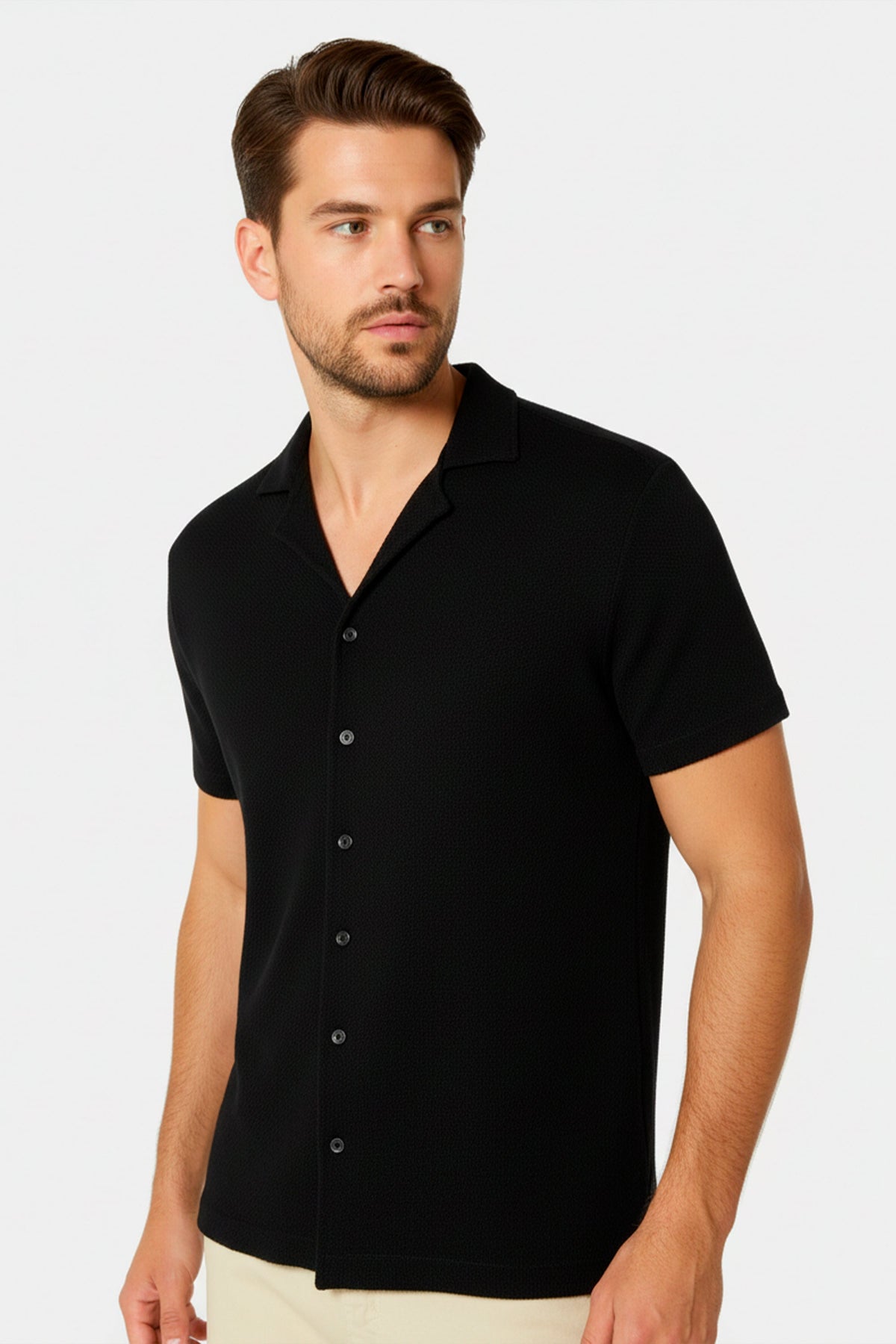 CAMISA MANGA CURTA PIQUET TEXTURA