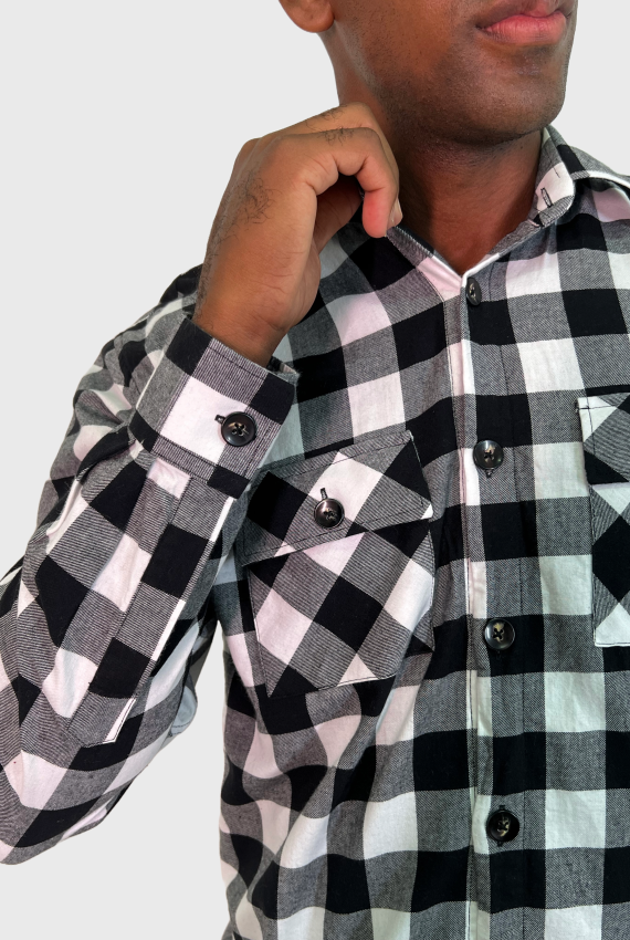 CAMISA XADREZ FLANELA OVERSHIRT MANGA LONGA