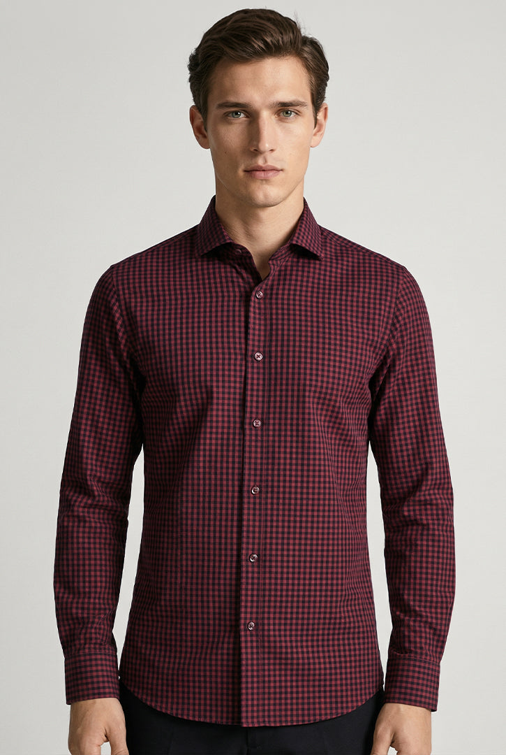 CAMISA SOCIAL SLIM FIT MANGA LONGA XADREZ