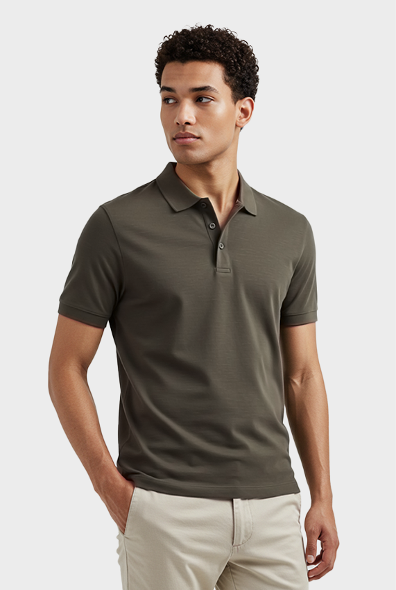 POLO PIQUET PIMA COM ELASTANO LISA