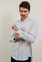 CAMISA MANGA LONGA PADRE LISTRAS FLAMÊ