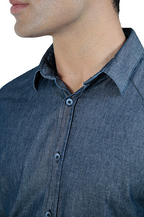 CAMISA JEANS MANGA LONGA SLIM FIT