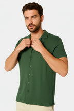 CAMISA MANGA CURTA PIQUET TEXTURA