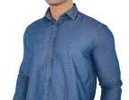 CAMISA JEANS MANGA LONGA SLIM FIT