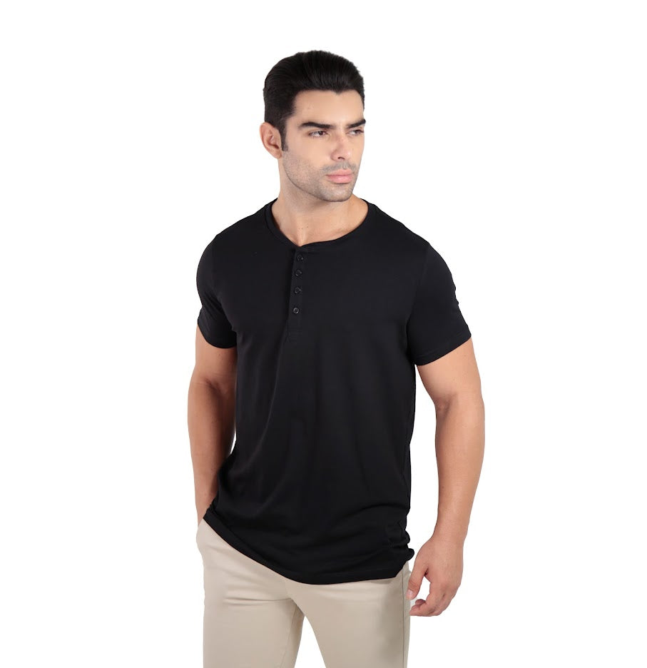 CAMISETA HENLEY EGÍPCIO GOLA PADRE