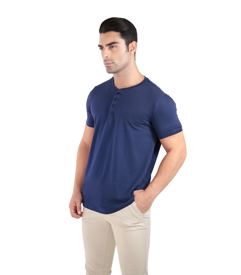 CAMISETA HENLEY EGÍPCIO GOLA PADRE