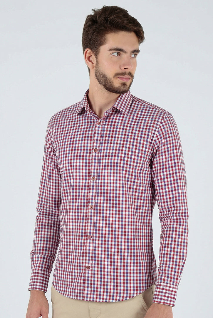 CAMISA SOCIAL SLIM FIT MANGA LONGA XADREZ