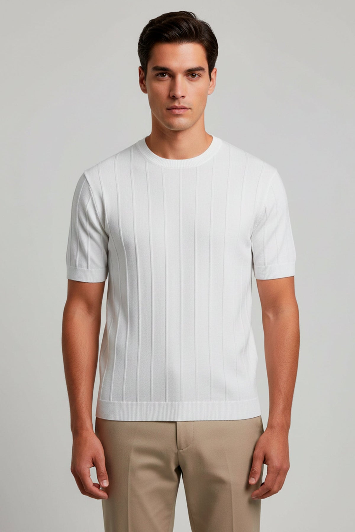 CAMISETA TRICOT  CANELADA