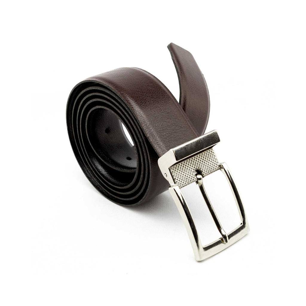 CINTO SOCIAL COURO DUPLA FACE FIVELA ADAPTÁVEL 30MM PRETO/MARROM