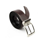 CINTO SOCIAL COURO DUPLA FACE FIVELA ADAPTÁVEL 30MM PRETO/MARROM
