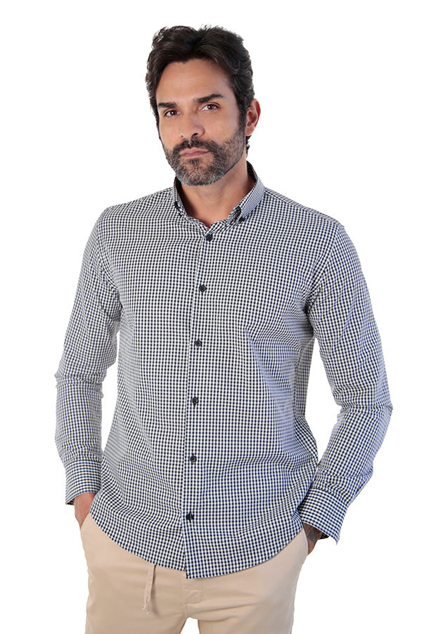 CAMISA SOCIAL SLIM FIT MANGA LONGA XADREZ