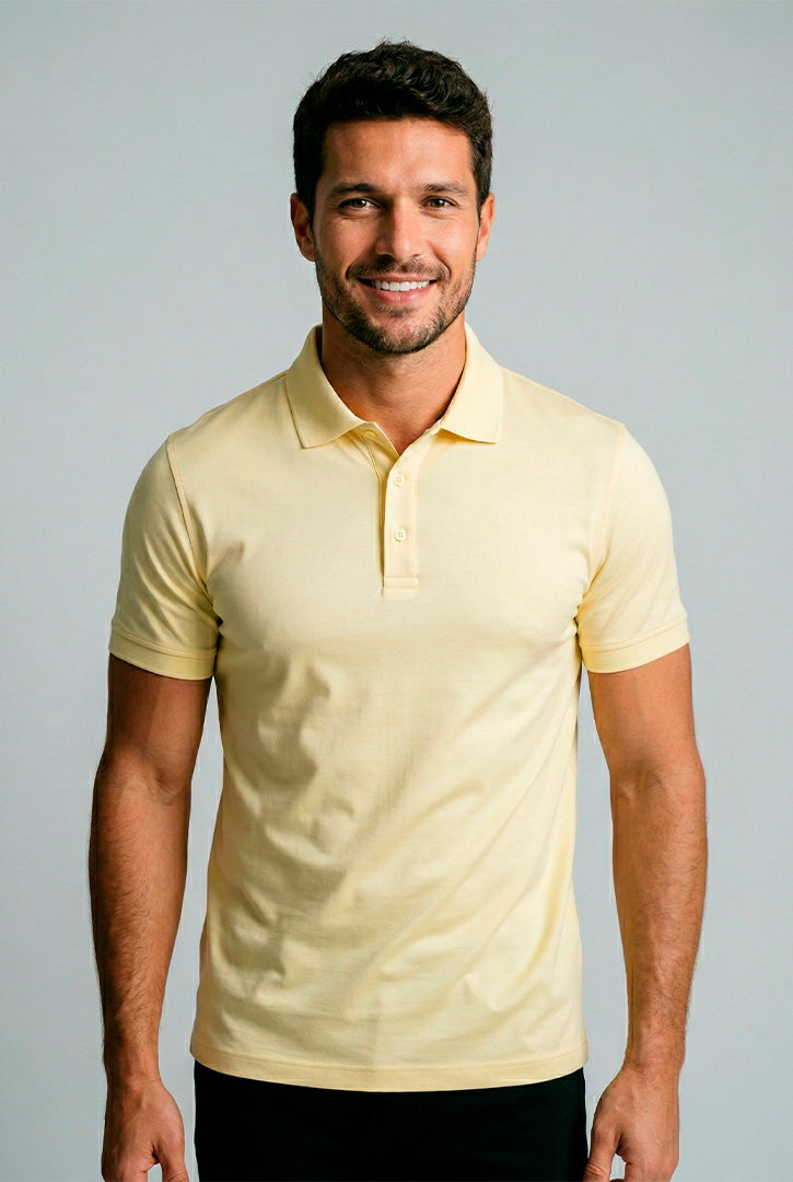 POLO COTTON PIMA COM ELASTANO LISA