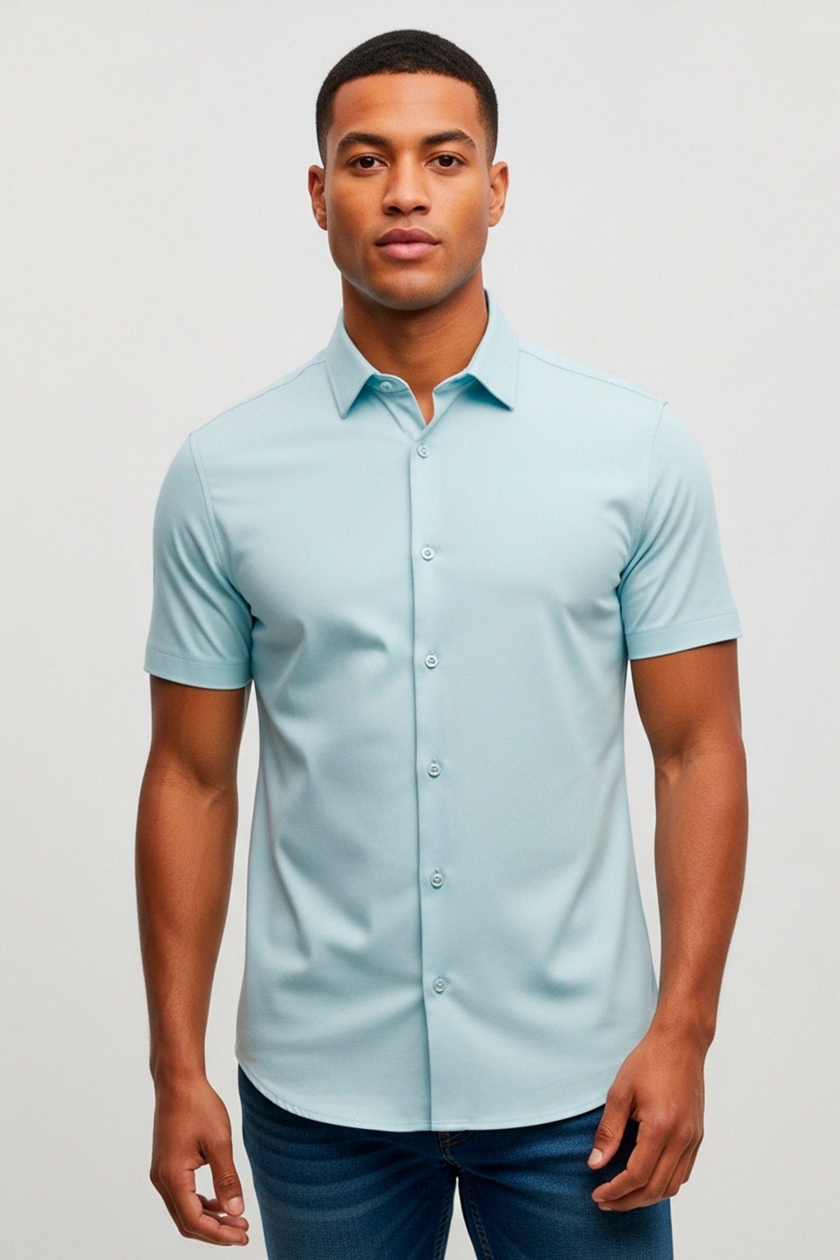 CAMISA MANGA CURTA  SLIM FIT BÁSICA