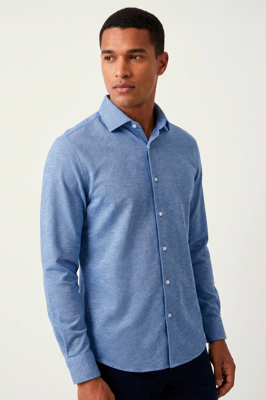 Camisa Oxford Pima Algodão Fio 80 Manga Longa Slim Fit