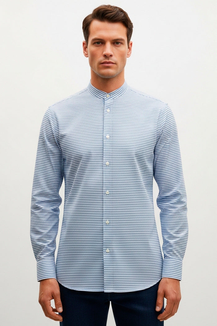 CAMISA SLIM FIT GOLA PADRE LISTRAS