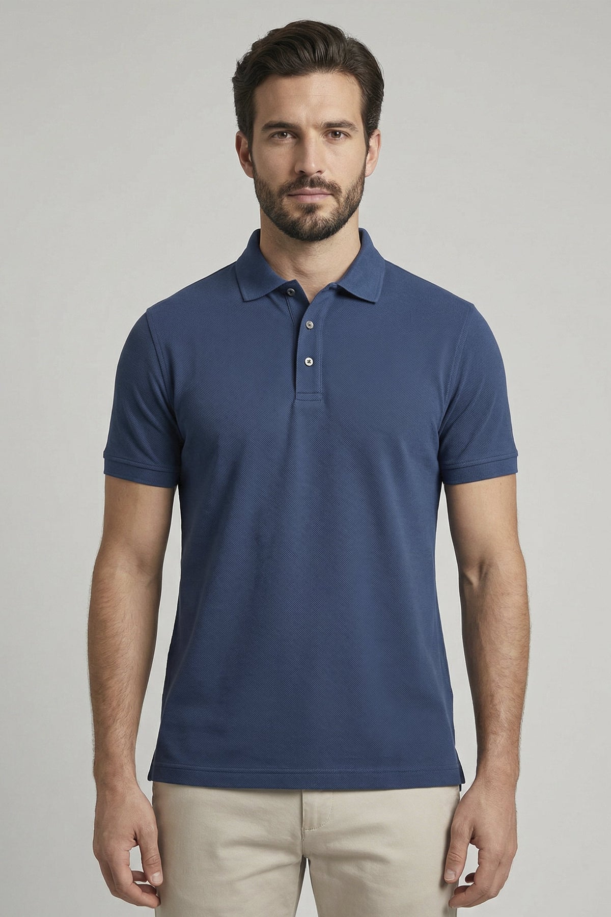 POLO PIQUET PIMA COM ELASTANO LISA