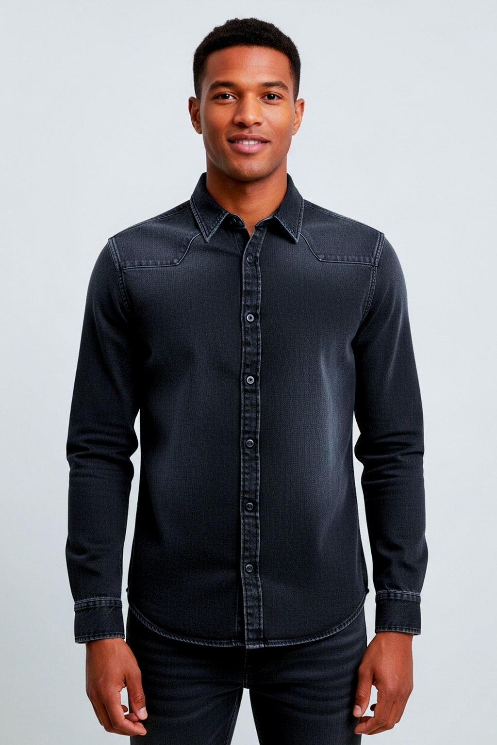 CAMISA JEANS MANGA LONGA SLIM FIT