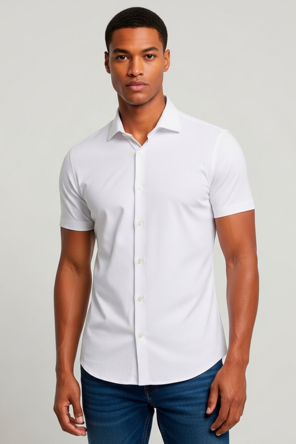 CAMISA MANGA CURTA  SLIM FIT BÁSICA