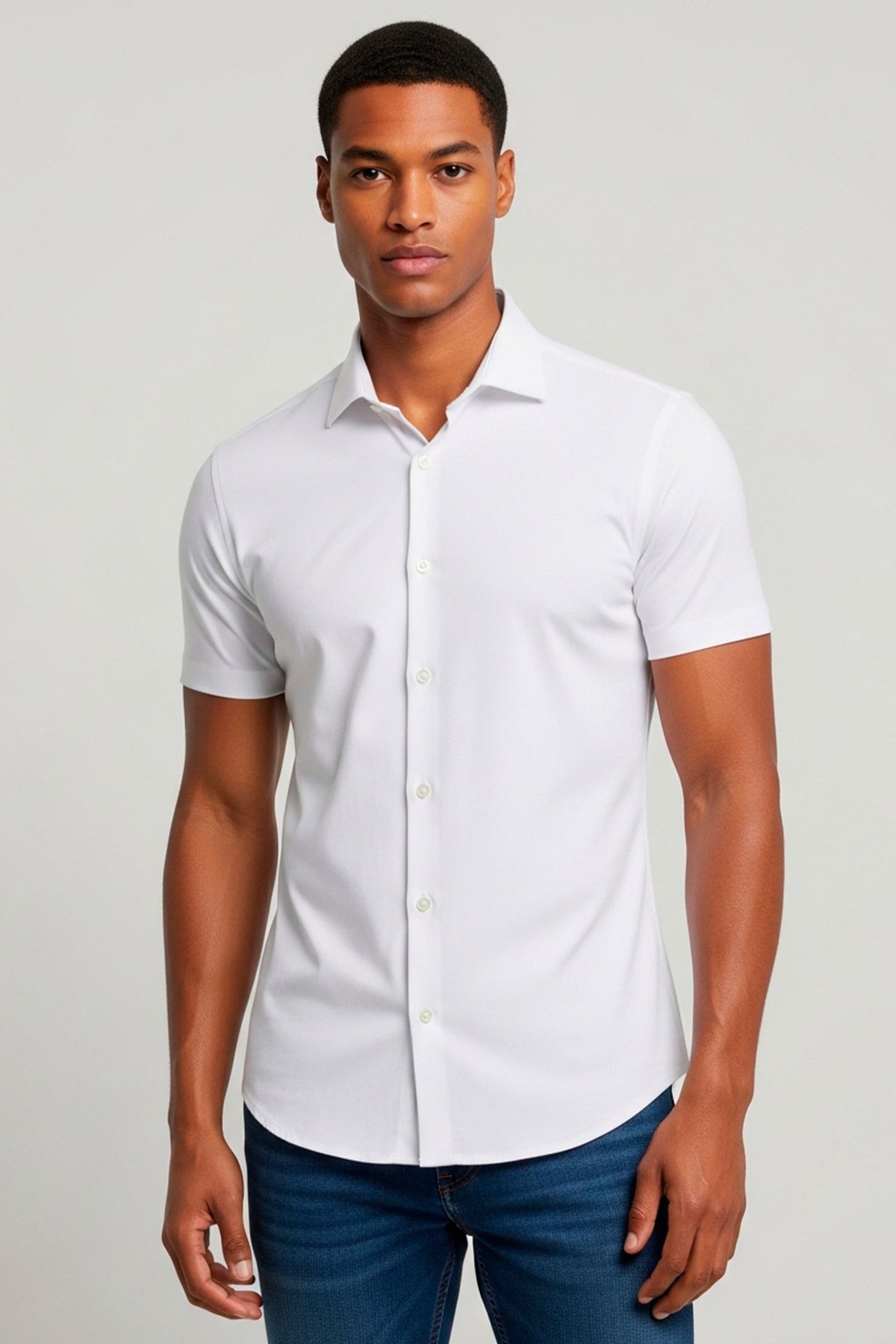 CAMISA MANGA CURTA  SLIM FIT BÁSICA