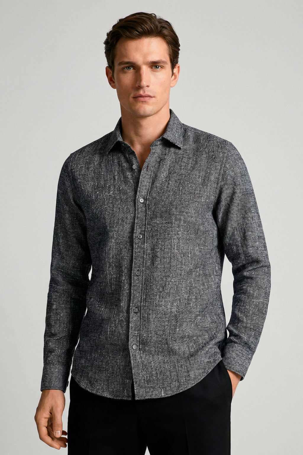 CAMISA MANGA LONGA LINHO SLIM FIT