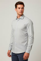 Camisa Oxford Pima Algodão Fio 80 Manga Longa Slim Fit