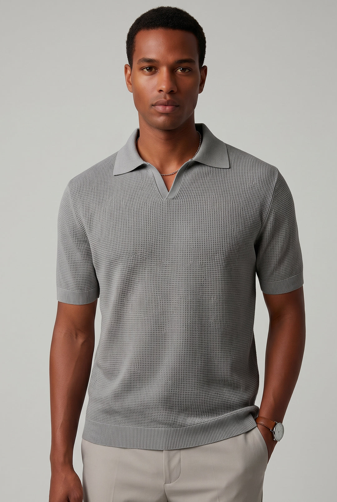 POLO TRICOT V TEXTURA