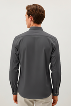 CAMISA MANGA LONGA SUPER SLIM BÁSICA COM ELASTANO