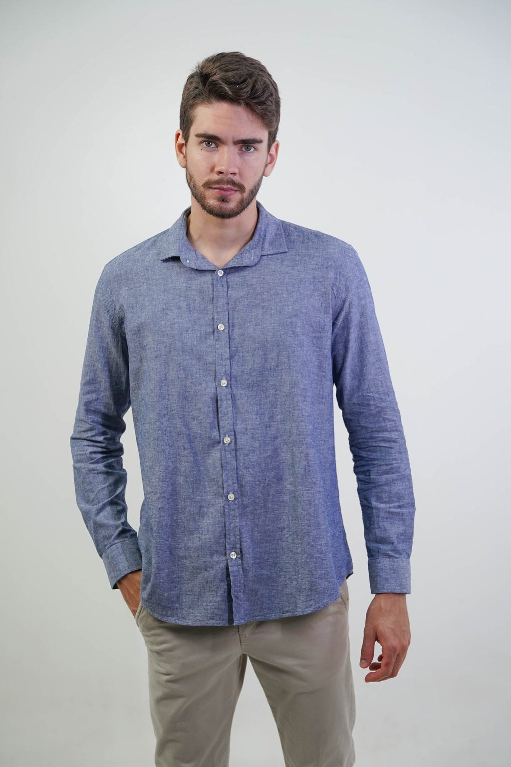 CAMISA MANGA LONGA LINHO SLIM FIT
