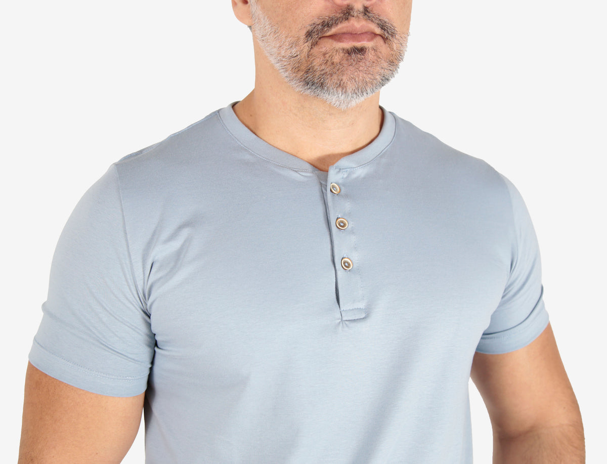 CAMISETA HENLEY EGÍPCIO GOLA PADRE