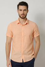 CAMISA MANGA CURTA SLIM FIT LINHO