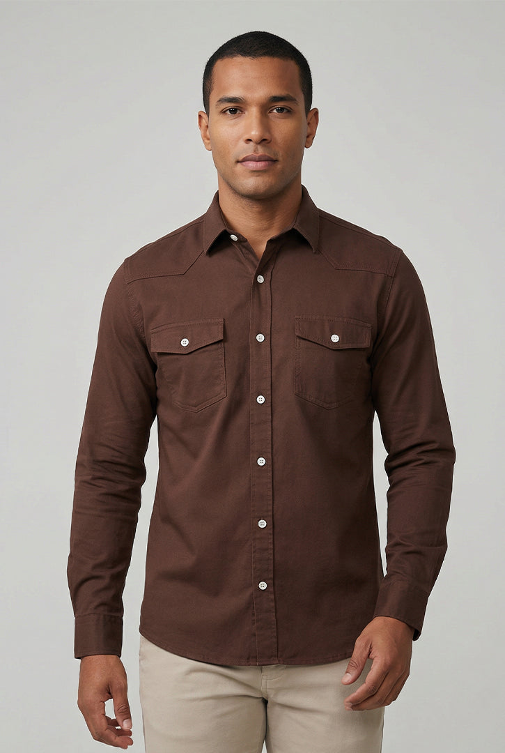 CAMISA MANGA LONGA SLIM FIT SARJA