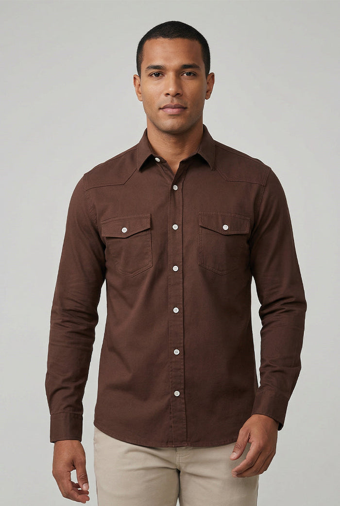 CAMISA MANGA LONGA SLIM FIT SARJA