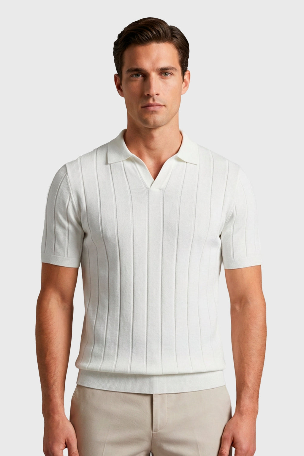 POLO TRICOT V CANELADA