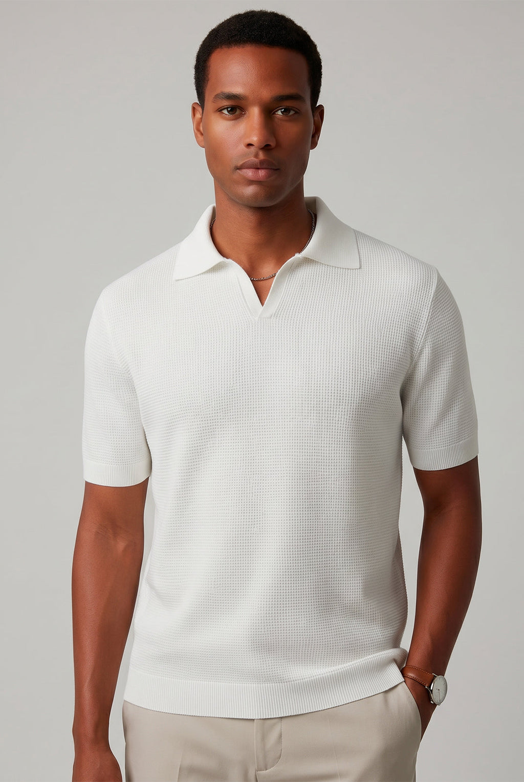 POLO TRICOT V TEXTURA