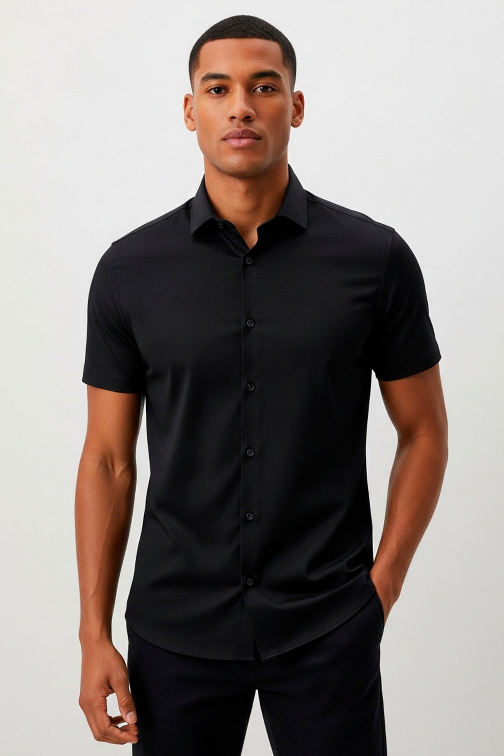 CAMISA MANGA CURTA  SLIM FIT BÁSICA