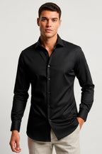 CAMISA MANGA LONGA SLIM FIT BÁSICA LISA