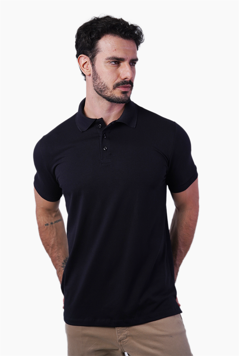 POLO COTTON PIMA COM ELASTANO LISA