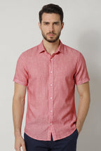CAMISA MANGA CURTA SLIM FIT LINHO