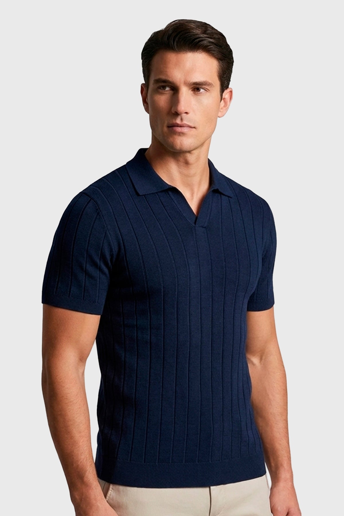 POLO TRICOT V CANELADA