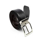 CINTO SOCIAL COURO DUPLA FACE FIVELA ADAPTÁVEL 30MM PRETO/MARROM