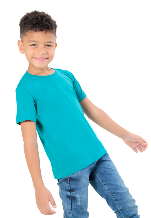 CAMISETA INFANTIL BÁSICA GOLA REDONDA