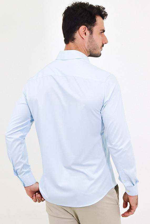 CAMISA MANGA LONGA SLIM FIT OXFORD MODAL ESTRUTURADA
