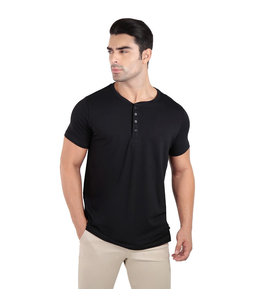 CAMISETA HENLEY EGÍPCIO GOLA PADRE