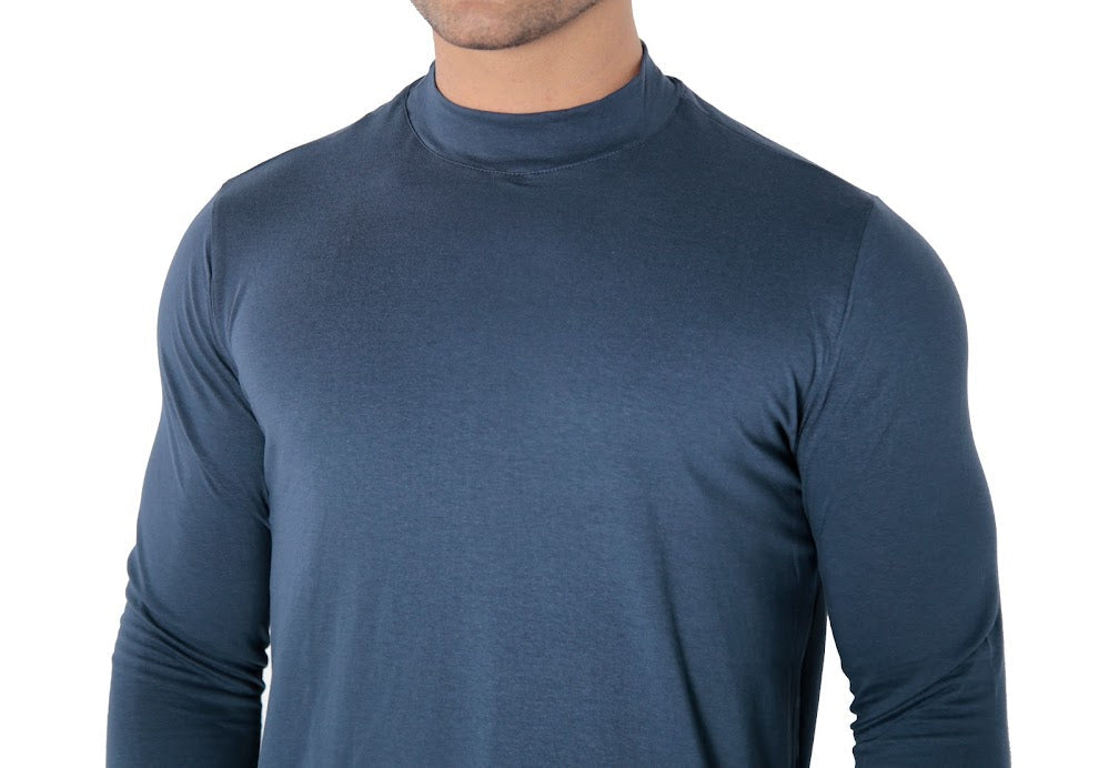 CAMISETA MANGA LONGA ALGODÃO EGÍPCIO GOLA ALTA